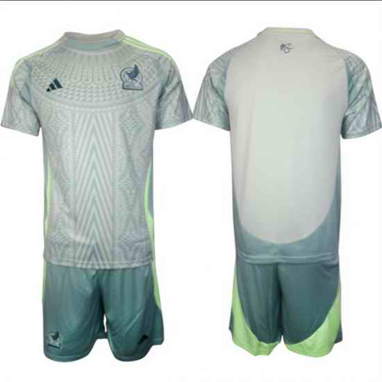 Men Mexico Team Blank 2024 25 Green Away Soccer Jersey Suit